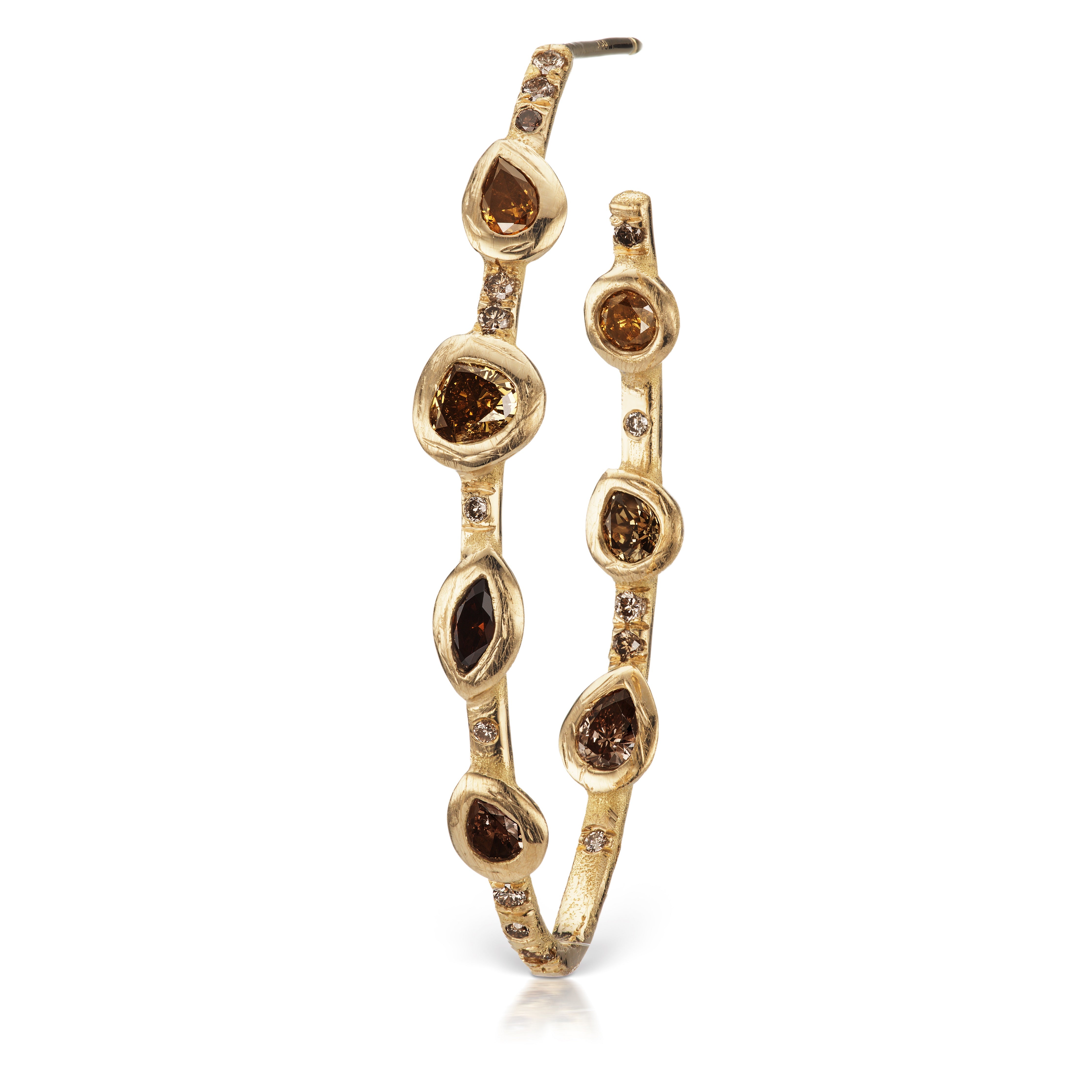 STONE AND STRAND Bold gold hoop earrings | NET-A-PORTER