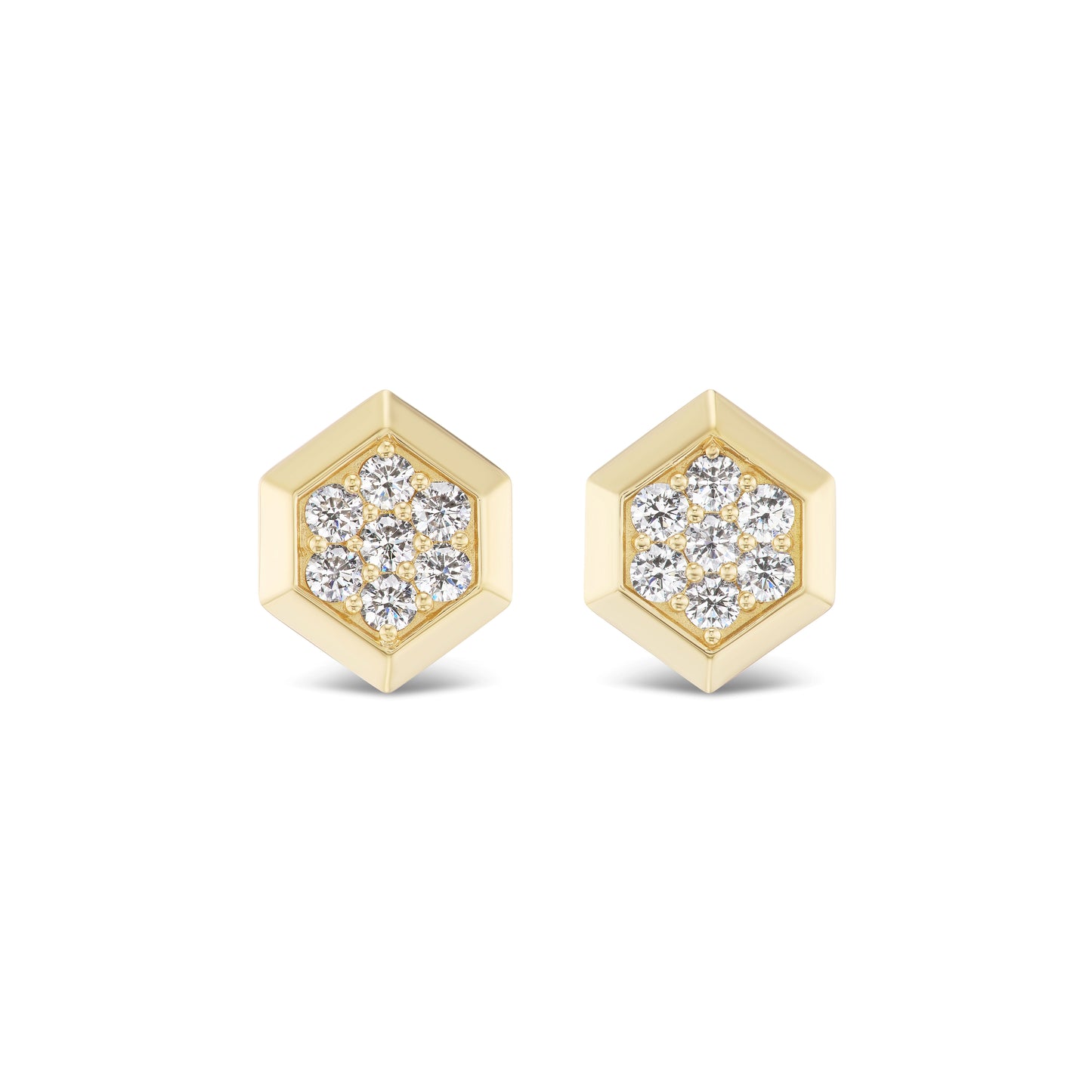NDUR Hexagon Cluster Earrings